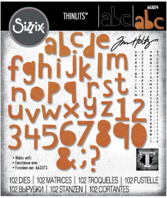 Thinlit - Tim Holtz Alphanumeric Cutout Lower