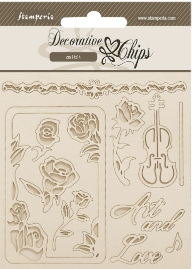 Venice City of Art Roses and Frame - Decorative Chips