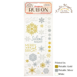 Create Happiness Christmas Rub-On - Snowflakes