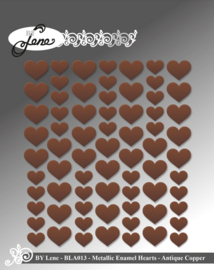 Enamel Hearts - Metallic Copper