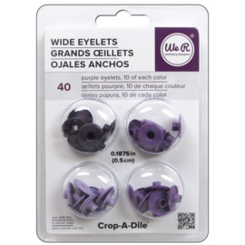 4x Purple - Wide Eyelets 40 pcs