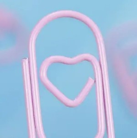 Mini Paperclips Heart Lilac