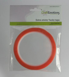 extra sticky tape 6 mm x 10 m - rood