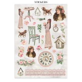 House of Roses - Junk Journal Stickers, Backgrounds, Cut-Outs