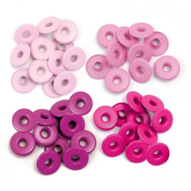 4x Pink - Wide Eyelets 40 pcs