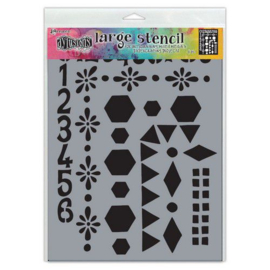 Dylusions Stencil - Number Frame Large