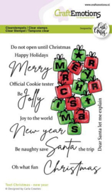 Text Christmas - new year (EN) - Clearstamp