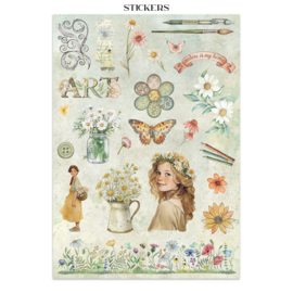 Daisy Art - Junk Journal Stickers, Backgrounds, Cut-Outs