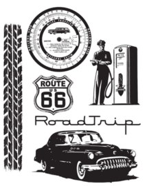 Tim Holtz Cling Stamps - Road Trip
