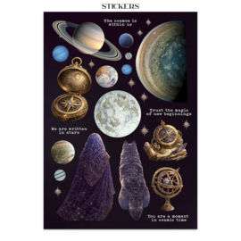 Cosmos - Junk Journal Stickers, Backgrounds, Cut-Outs