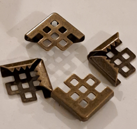 Metalen Hoekjes ruit - Brons
