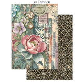 Gardens of Time - Junk Journal Backgrounds & Cut-Outs