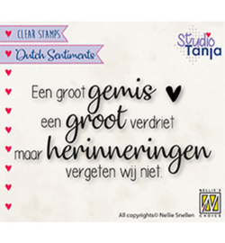 Clearstempel - Een groot gemis een groot verdriet maar…