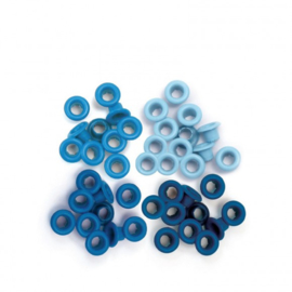 4x Blue - Eyelets 60 pcs