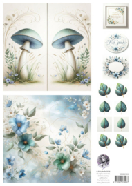pop-up en decoupage - blauw C