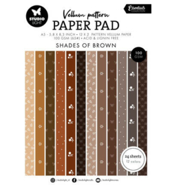 Vellum Pattern Paper Pad - Shades of Brown