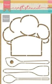 Chef's Hat & Utencils by Marleen - Mask Stencil