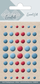 Enamel Dots Blauw & Rood