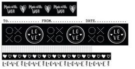 Black/White Filled With Love nr 18 - Washi Tape