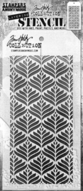 Tim Holtz Layering Stencil - Deco Leaf