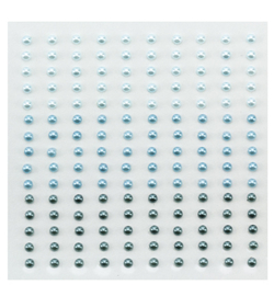 Adhesive half pearls 3 tinten blauw