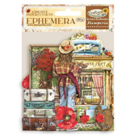 Sunflower Art Elements and Poppies - Ephemera