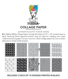 MEdia Collage Paper Jumbled Letters
