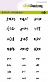 Bullet Journal - maanden NL  - Clearstamp