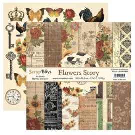 Flowers Story - 12x12"