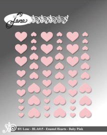 Enamel Hearts - Baby Pink