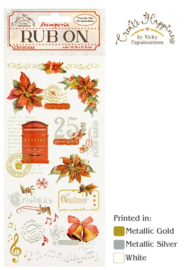 Create Happiness Christmas Rub-On - Poinsettia