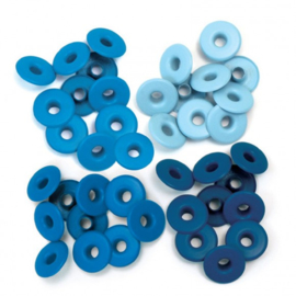 4x Blue - Wide Eyelets 40 pcs