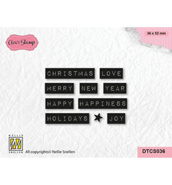 Clearstempel - Christmas Love Typed