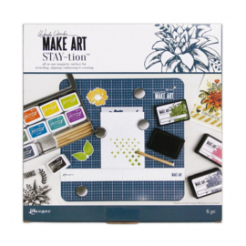 Make Art stay-tion - blauw 12x12"