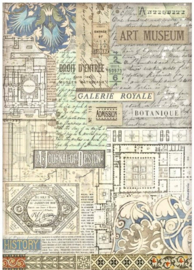 Art of Travelling - Museum Background - Rijstpapier