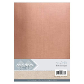 Metallic cardstock linnen - Copper