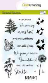 Gecondoleerd 2 (NL) vlinders - Clearstamp