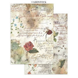 Flowers and Poems - Junk Journal Stickers, Backgrounds, Cut-Outs