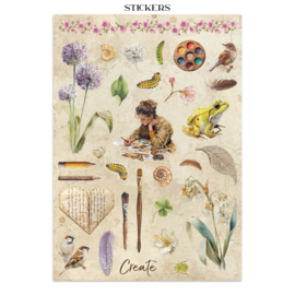 All Around - Junk Journal Stickers, Backgrounds, Cut-Outs