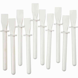 White Plastic Spatulas