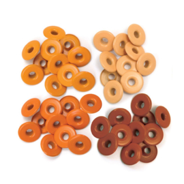 4x Orange - Wide Eyelets 40 pcs