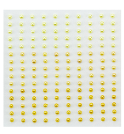 Adhesive half pearls 3 tinten goud geel