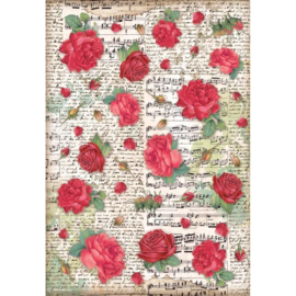 Desire Red Roses - Rijstpapier