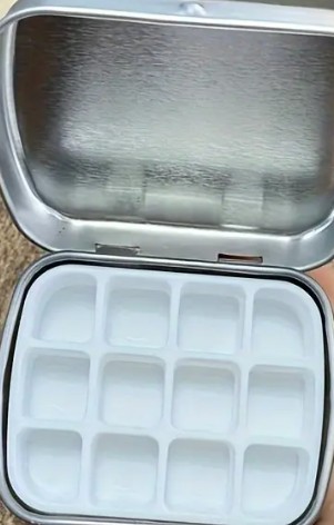 Lege Aquarelverfdoos Zilver