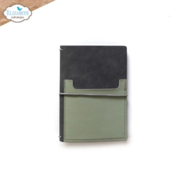 Traveler's Notebook - Cool Grey with Green Square Pocket