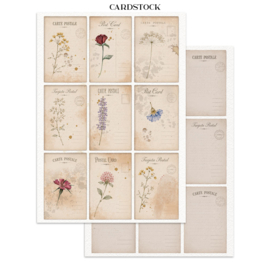 Flowers and Poems - Junk Journal Stickers, Backgrounds, Cut-Outs