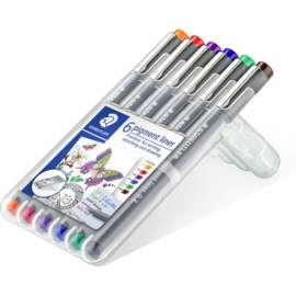 Staedtler Pigment Liner Fineliner  0,3 mm - Box 6 pcs