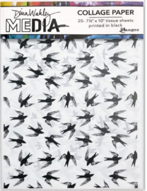 MEdia Collage Paper Flying Things