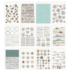 Simple Vintage Winter Woods Sticker Book