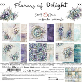Flowers of Delight 8x8 Inch Paper Set